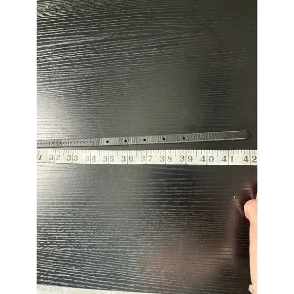 J. Crew Preppy Thin Leather Belt with Small Silver Stud Details - Picture 7 of 7